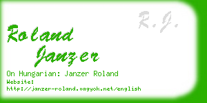 roland janzer business card